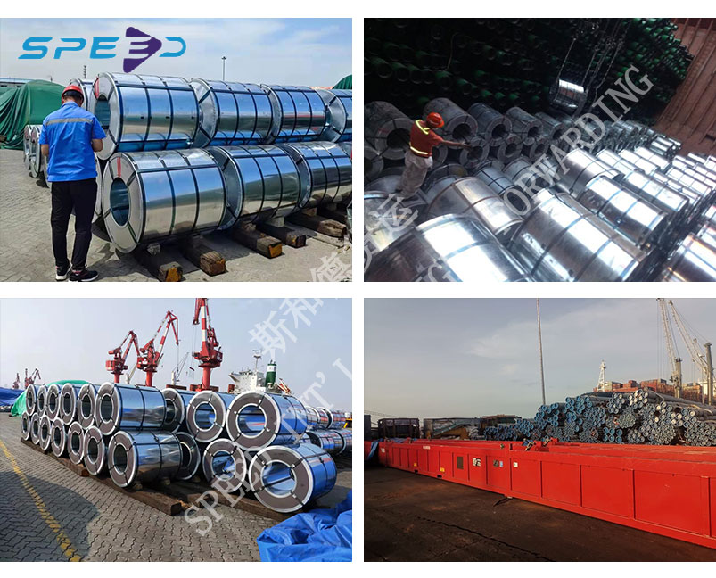 Break Bulk: Heavy Steel Coils at Pipe